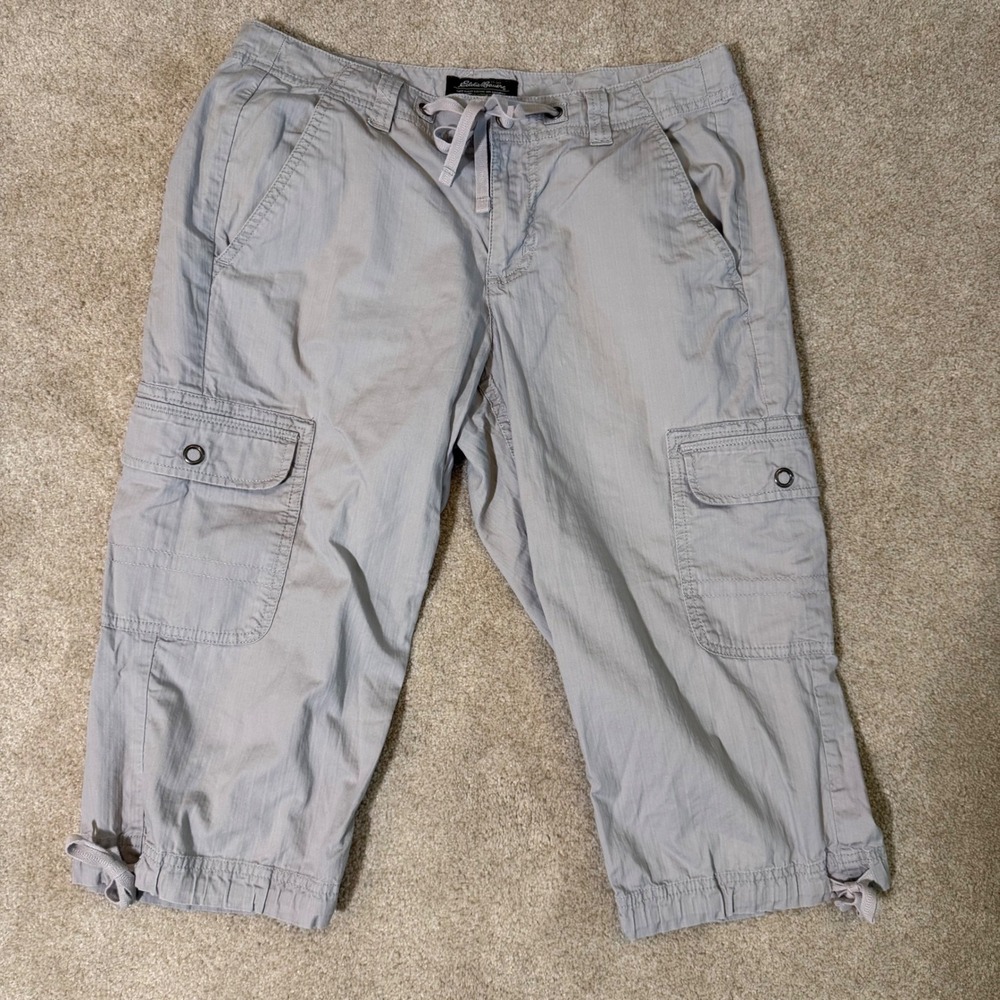 Eddie Bauer Light Gray Cargo Capris